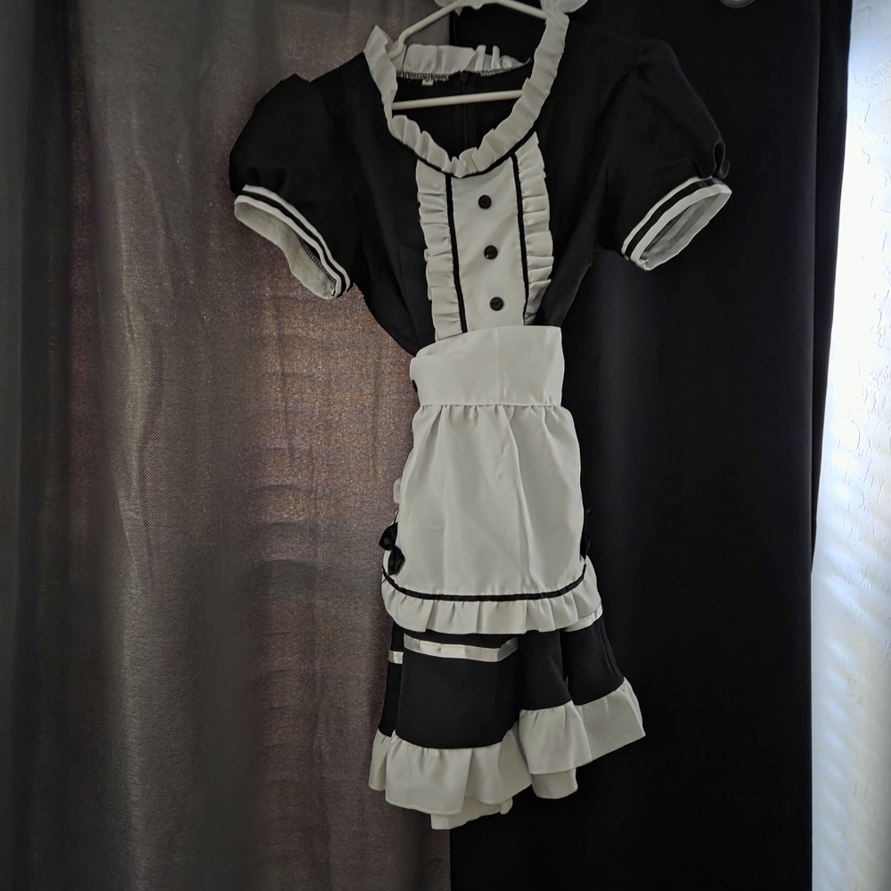 Source Unknown Black and White Mini Dress